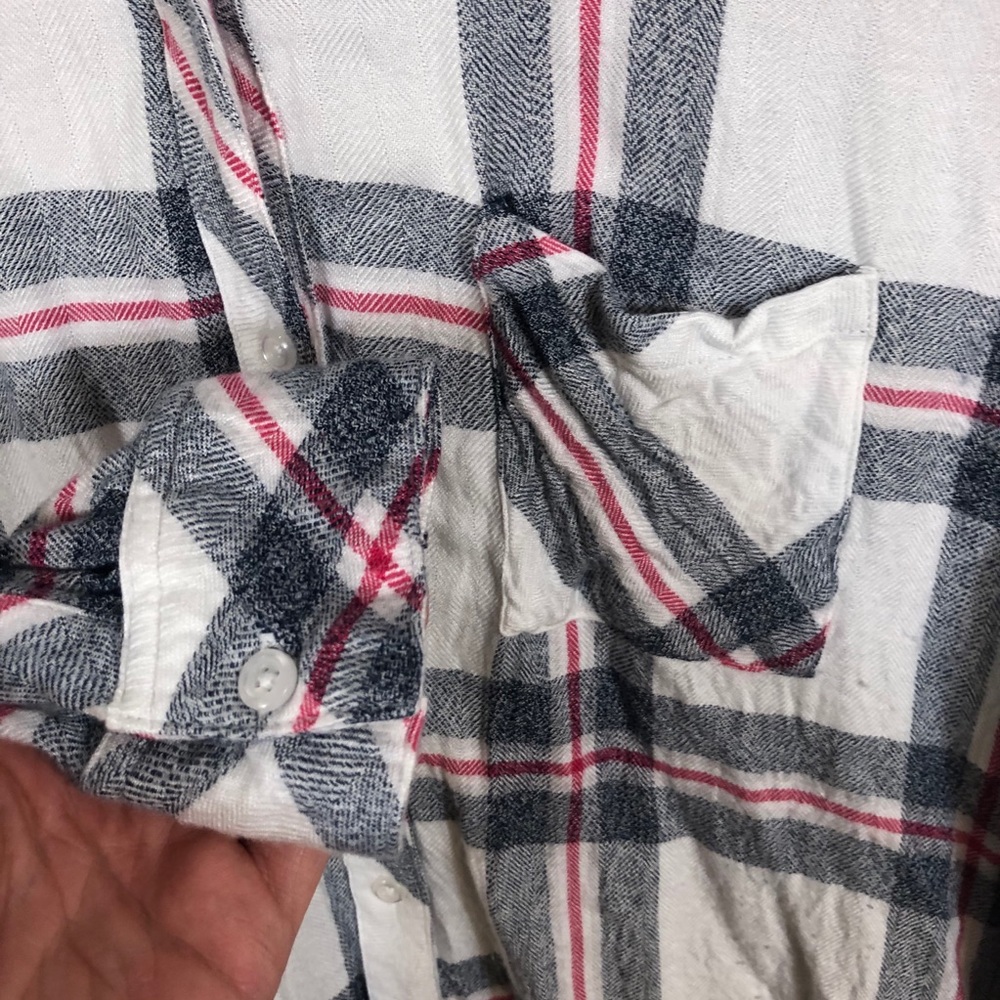 Rails Hunter Melange Blue White Red Button Down S… - image 5